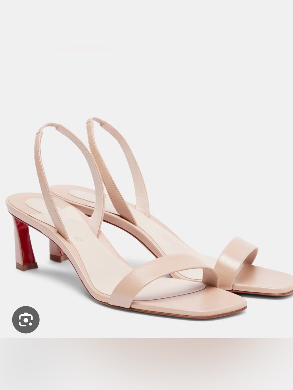 Christian Louboutin NEW Condora 55mm Leather Sandal Heels Color Leche/Beige 39.5
